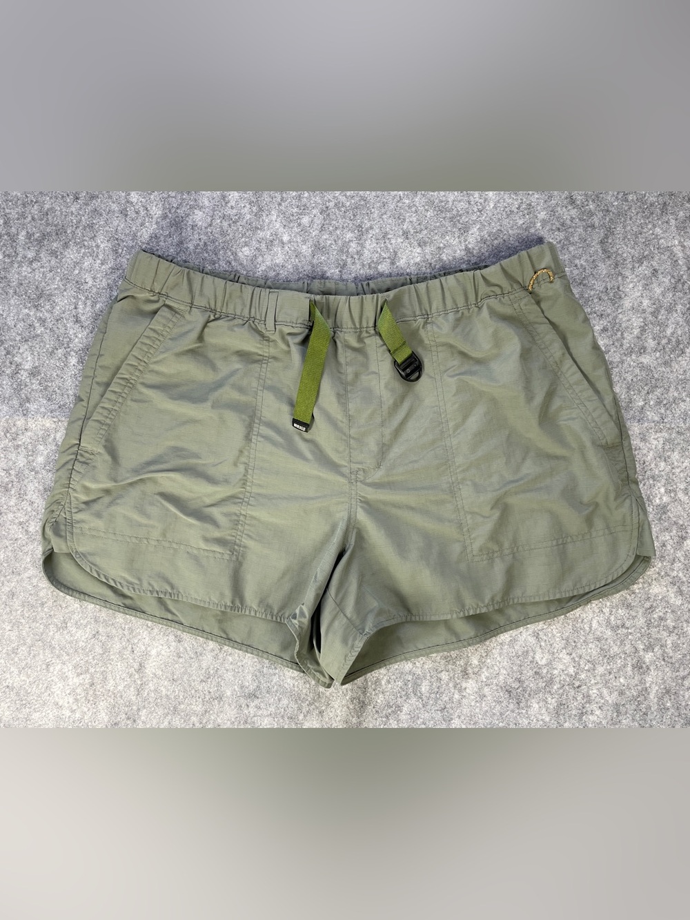 REI Co-op Trailmade Amphib Women's 1XL Hiking Water Shorts Green Quick Dry Belt